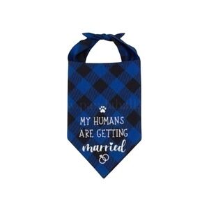 Dog Wedding Bandana My Humans‎ Are Getting Married Pet Bridal Blue